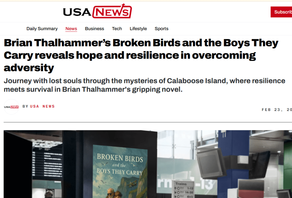 USA NEWS: Brian Thalhammer’s Broken Birds and the Boys They Carry reveals hope and resilience in overcoming&nbsp;adversity